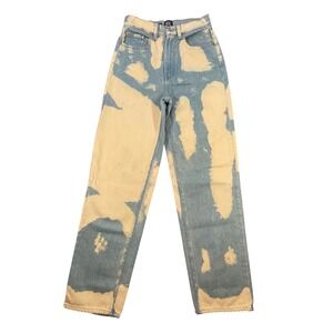 BDG Blue Bleached High-Rise Baggy Bleached Jeans Y2K Womens Size 25